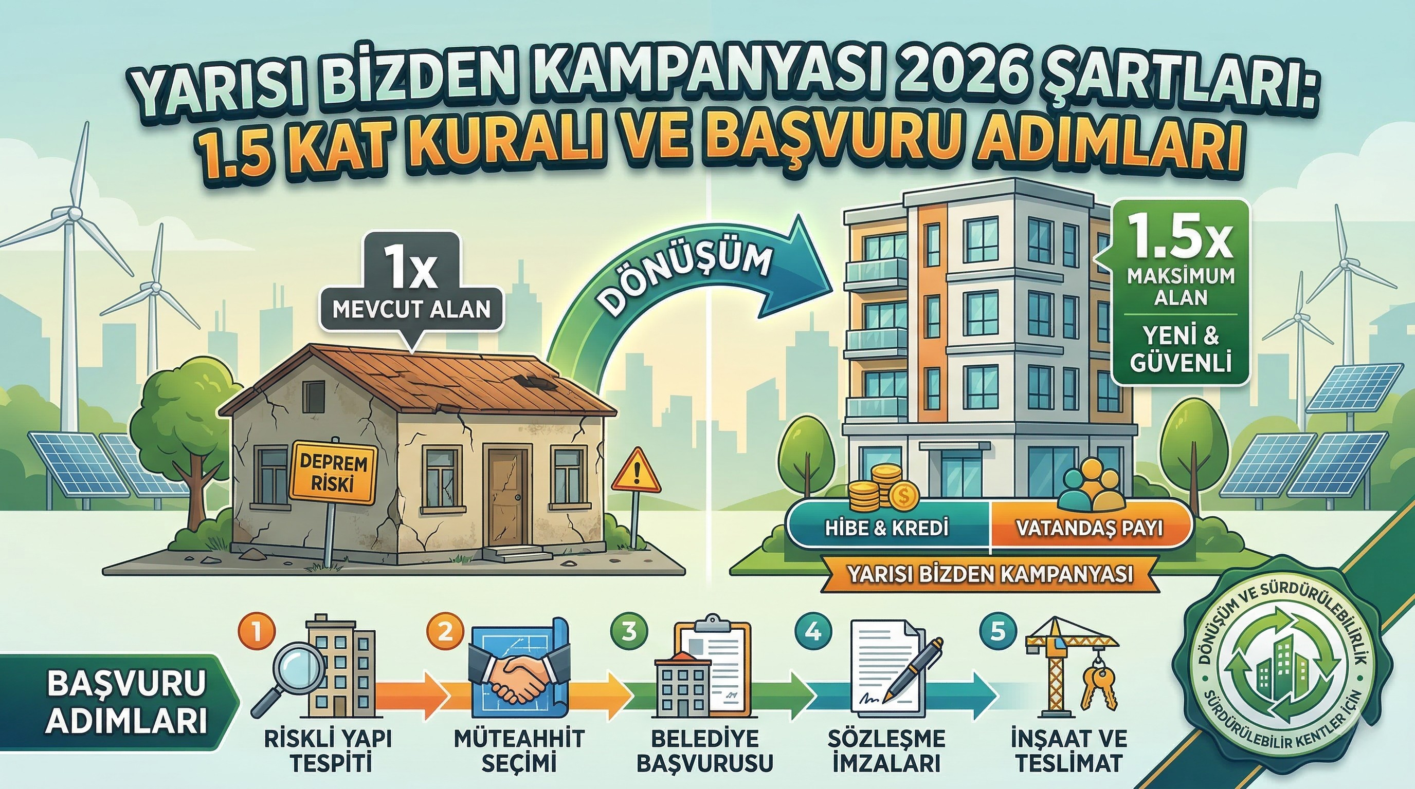 Yarısı Bizden Kampanyası 2026 Şartları: 1.5 Kat Kuralı ve Başvuru Adımları